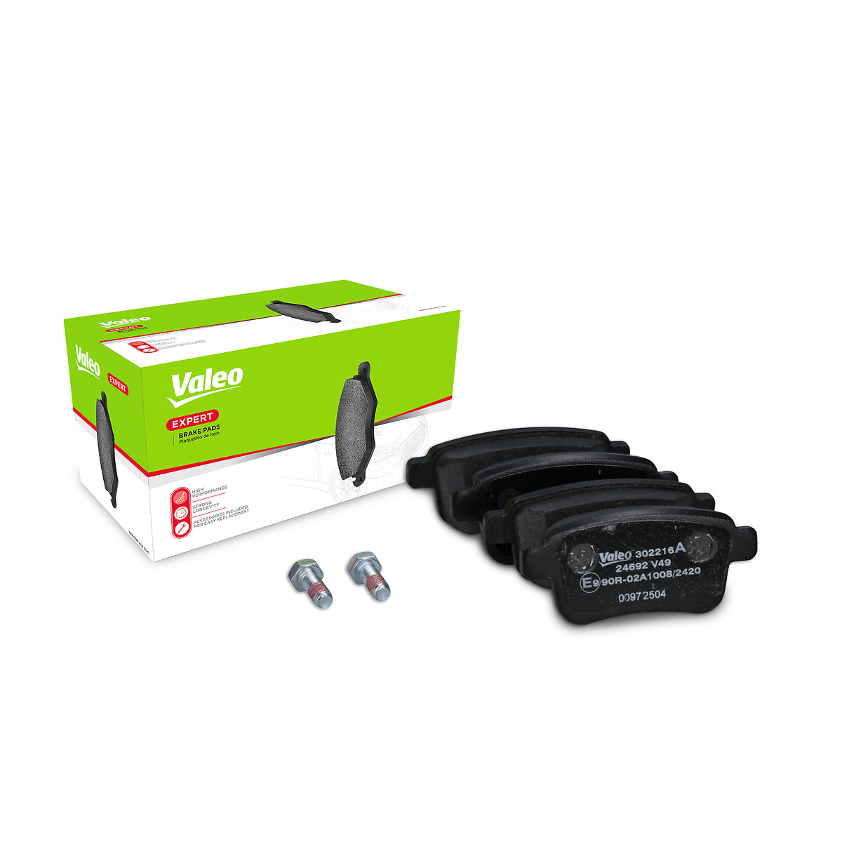 Jeu de 4 plaquettes de frein VALEO ref. 302216A